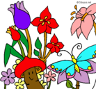 Dibujo Fauna y flora pintado por josefa