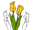 Dibujo Tulipanes pintado por ethany