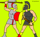 Dibujo Lucha de gladiadores pintado por agus****