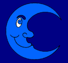 Dibujo Luna pintado por abigail