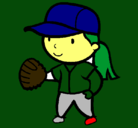 Dibujo Jugadora de béisbol pintado por rodri