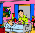 Dibujo Niño hospitalizado pintado por julen