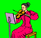 Dibujo Dama violinista pintado por Angela