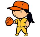 Dibujo Jugadora de béisbol pintado por taniajohanna