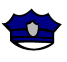 Dibujo Gorra de policía pintado por jose