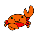 Dibujo Acuarel el cangrejo pintado por pinzon