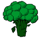 Dibujo Brócoli pintado por mau