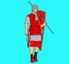Dibujo Soldado romano pintado por lucia