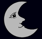Dibujo Luna pintado por luciano