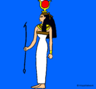 Dibujo Hathor pintado por IRENEIHG.ES