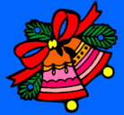 Dibujo Campanas de navidad pintado por alicia
