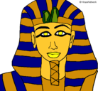 Dibujo Tutankamon pintado por CAFETERIAESFINXE