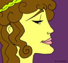 Dibujo Cabeza de mujer pintado por paola8888