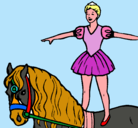 Dibujo Trapecista encima de caballo pintado por martinalobaiza