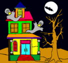 Dibujo Casa fantansma pintado por valu88