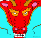 Dibujo Cabeza de dragón pintado por marc