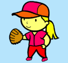 Dibujo Jugadora de béisbol pintado por sophia