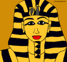 Dibujo Tutankamon pintado por angelo
