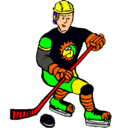 Dibujo Jugador de hockey sobre hielo pintado por diego