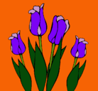 Dibujo Tulipanes pintado por karen
