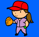 Dibujo Jugadora de béisbol pintado por sandra