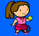Dibujo Chica tenista pintado por superdani
