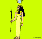 Dibujo Hathor pintado por franciscapaz