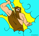 Dibujo Dios Zeus pintado por ARES
