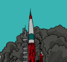 Dibujo Lanzamiento cohete pintado por FabianPuebla