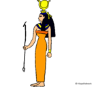 Dibujo Hathor pintado por ornella