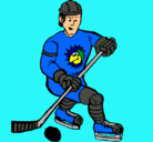 Dibujo Jugador de hockey sobre hielo pintado por Extremista7
