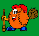 Dibujo Bola de béisbol pintado por kiara