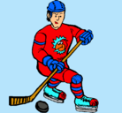 Dibujo Jugador de hockey sobre hielo pintado por christian