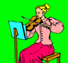 Dibujo Dama violinista pintado por itzel