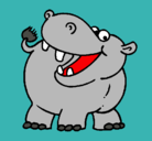 Dibujo Hipopótamo pintado por joshyel