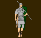 Dibujo Soldado romano pintado por oliver