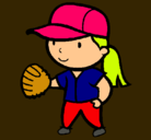 Dibujo Jugadora de béisbol pintado por rakel
