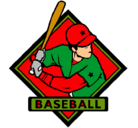Dibujo Logo de béisbol pintado por luz