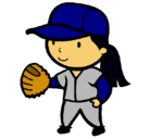 Dibujo Jugadora de béisbol pintado por lixy