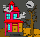 Dibujo Casa fantansma pintado por olgita
