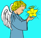 Dibujo Ángel y estrella pintado por CHRISTOPHER