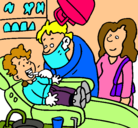 Dibujo Niño en el dentista pintado por 1234567890