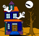 Dibujo Casa fantansma pintado por paolaydiego