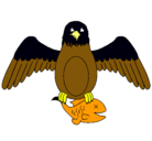 Dibujo Águila cazando pintado por DIDAC