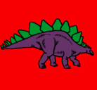 Dibujo Stegosaurus pintado por mario