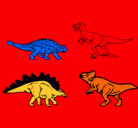 Dibujo Dinosaurios de tierra pintado por zoe