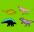 Dibujo Dinosaurios de tierra pintado por javiera