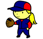 Dibujo Jugadora de béisbol pintado por paco