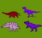 Dibujo Dinosaurios de tierra pintado por celia