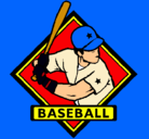 Dibujo Logo de béisbol pintado por cris